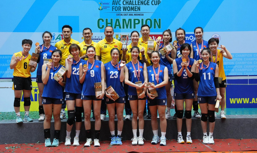 Vô địch AVC Challenge Cup 2023, bóng chuyền nữ Việt Nam được thưởng lớn 